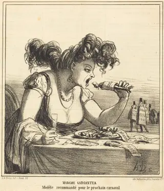 Madame Gargantua, by Honoré Daumier, ink, 1866