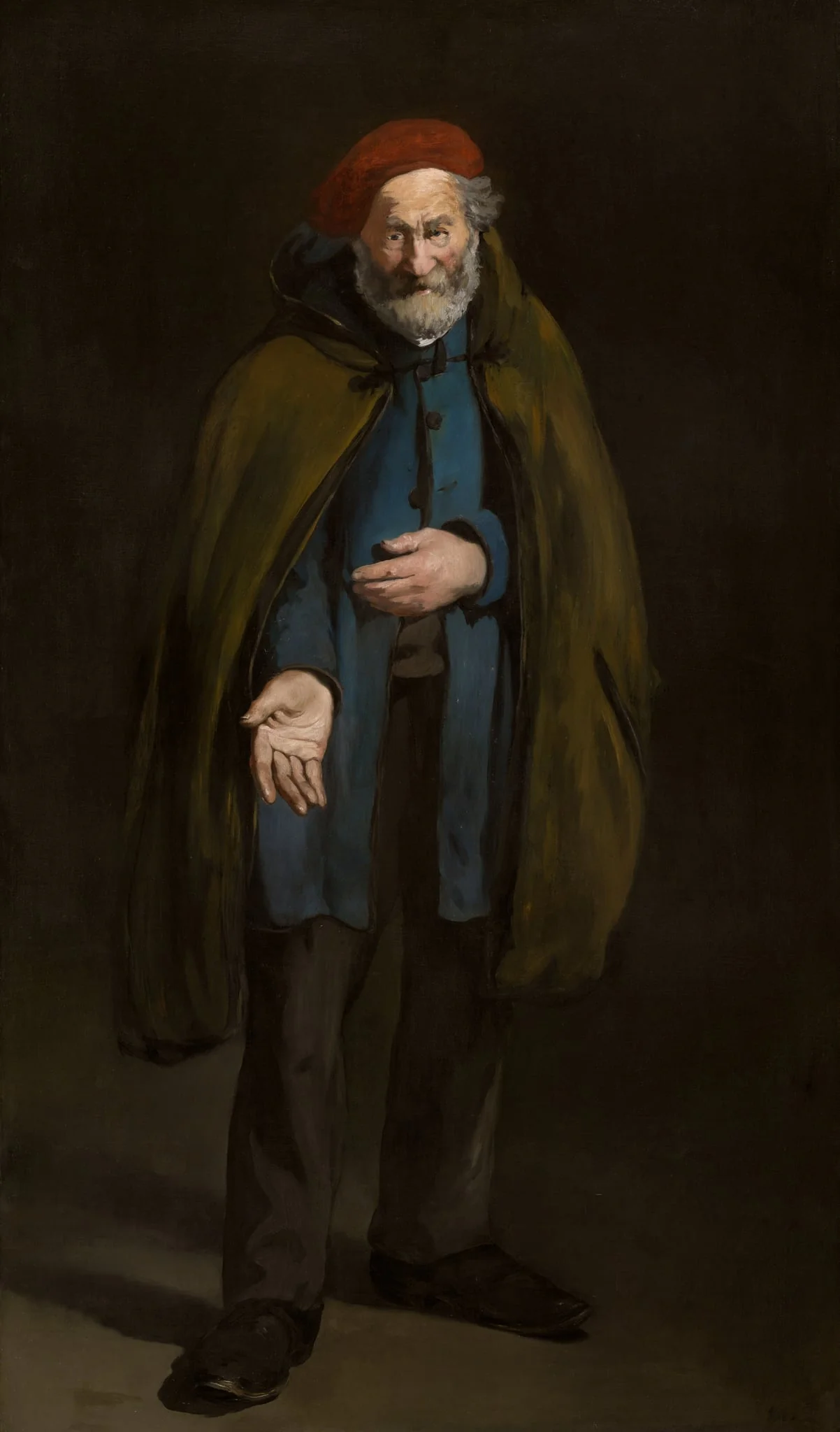 Beggar with a Duffle Coat (Philosopher), detail