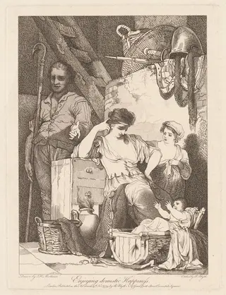 Enjoying Domestic Happiness, by Robert Blyth, ink, 1779