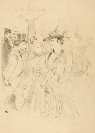 Promenade (Promenoir), by Henri de Toulouse-Lautrec, ink, 1899