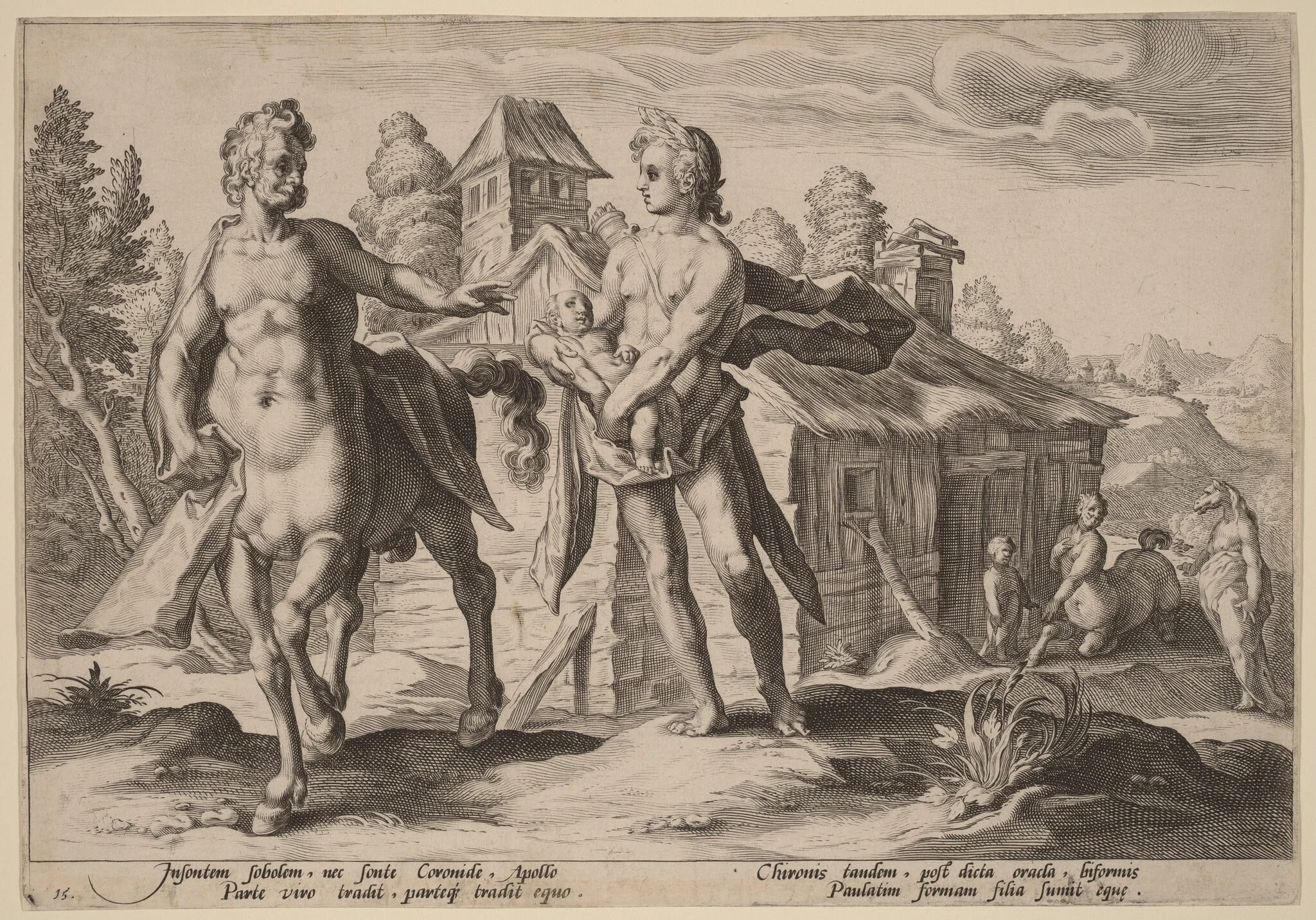 Apollo Entrusting Chiron with the Education of Asclepius, detail