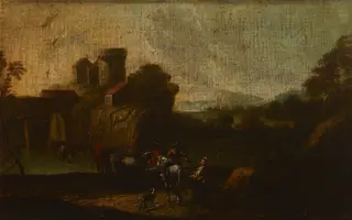 Landscape, by Cornelis Thim, oil, 1793