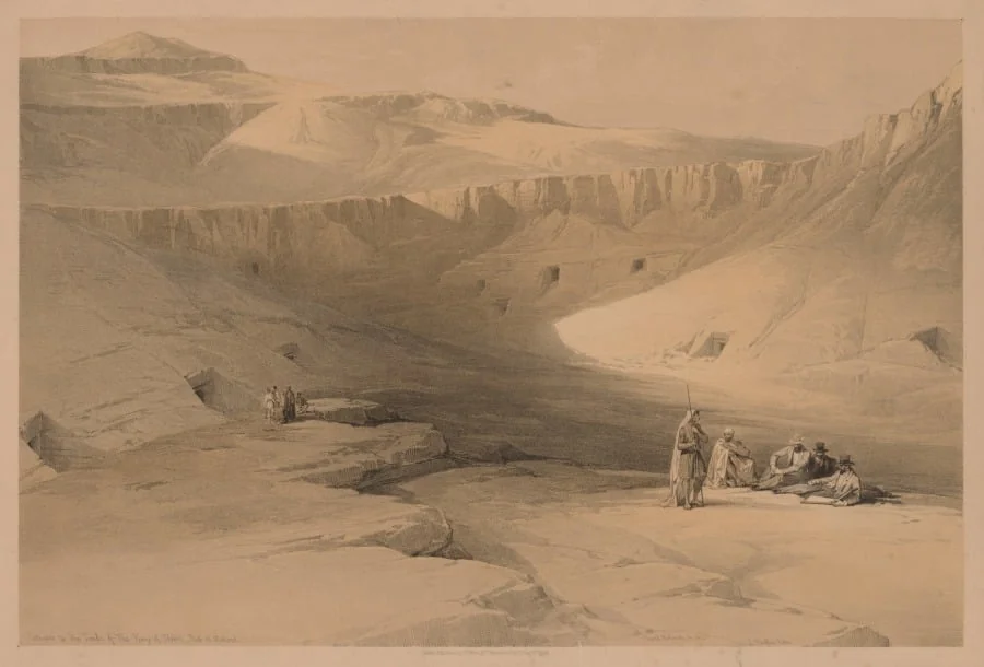 Egypt and Nubia: Volume II - No. 34, Entrance to the Tombs of the Kings of Thebes, Biban-el-molook, detail