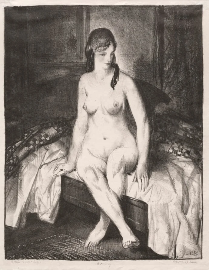 Evening, Nude on a Bed, detail