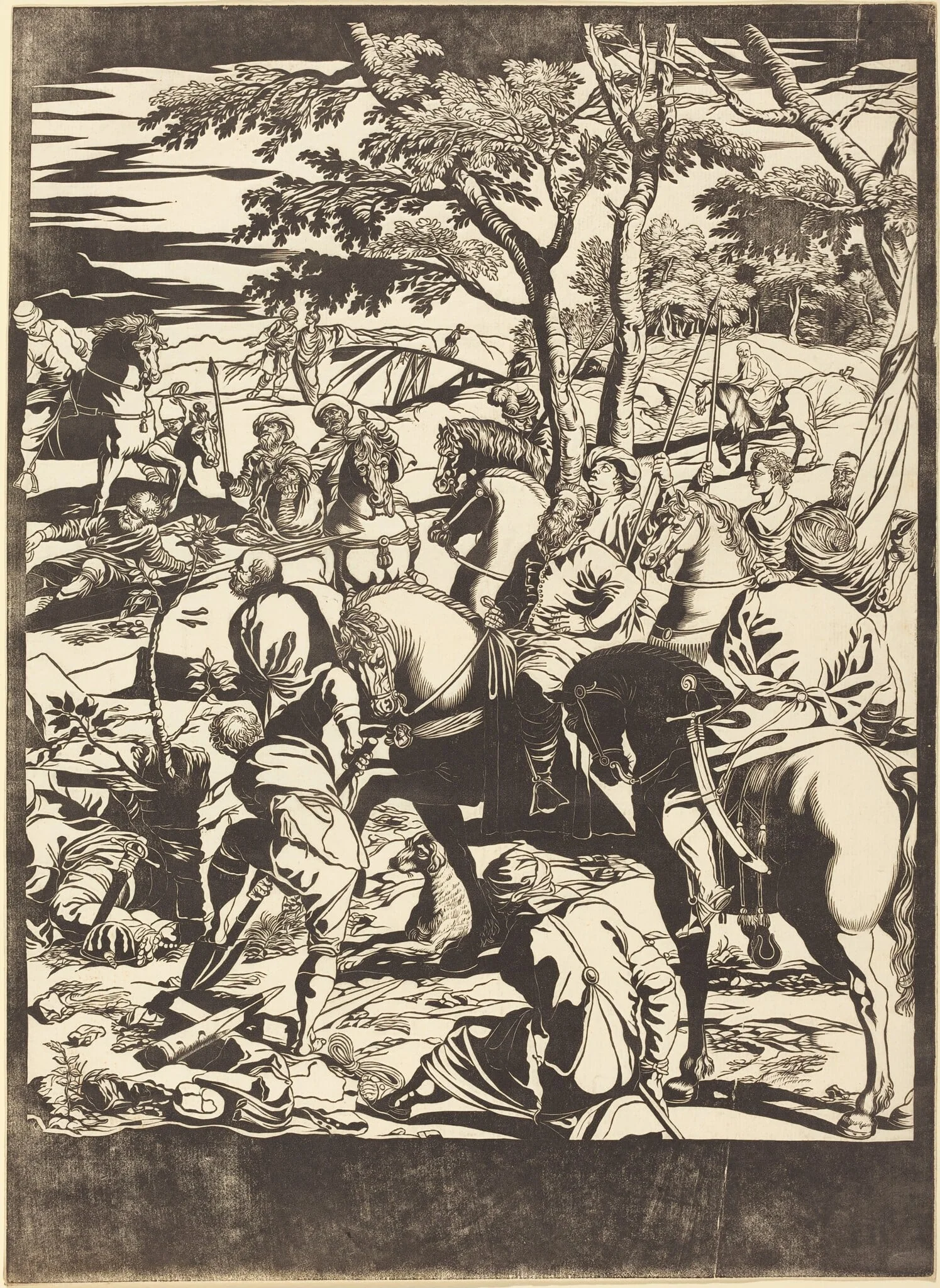 The Crucifixion [right plate], detail