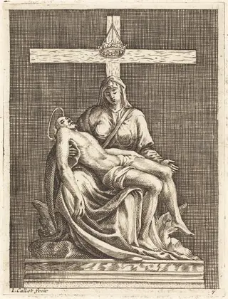 Pietà, by Jacques Callot, ink, 1610