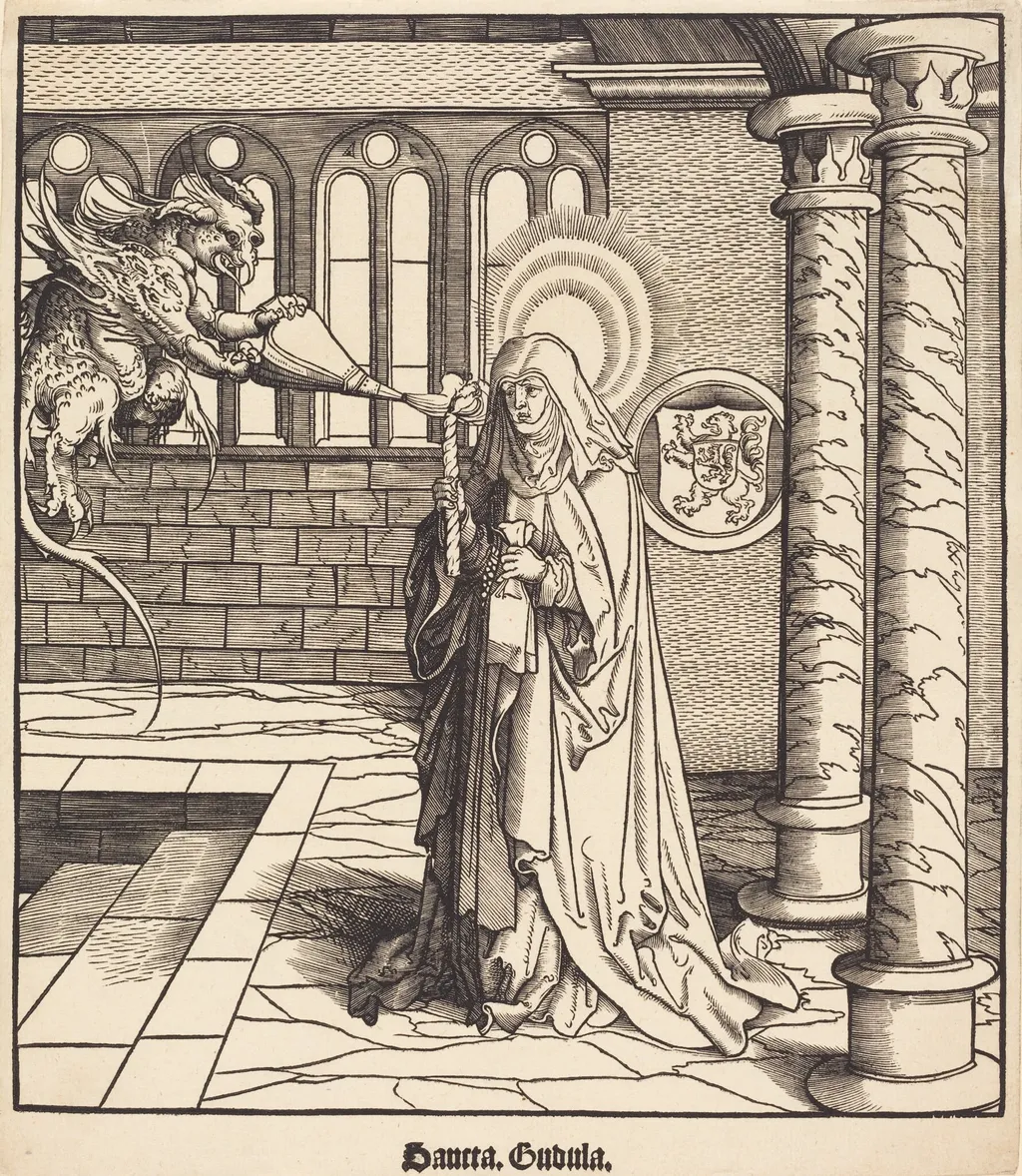 Saint Gudila, by Willem Liefrinck, ink, 1517