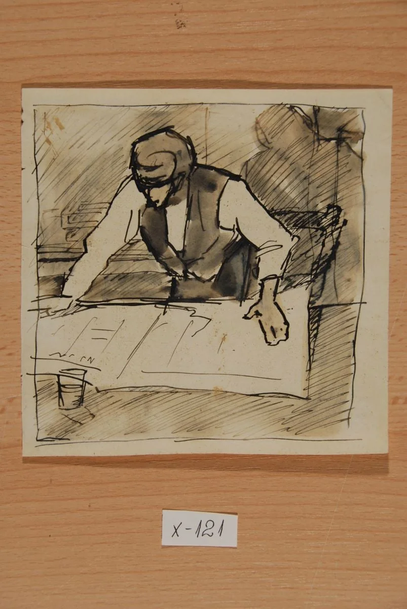 Croitorul - studiu, detail