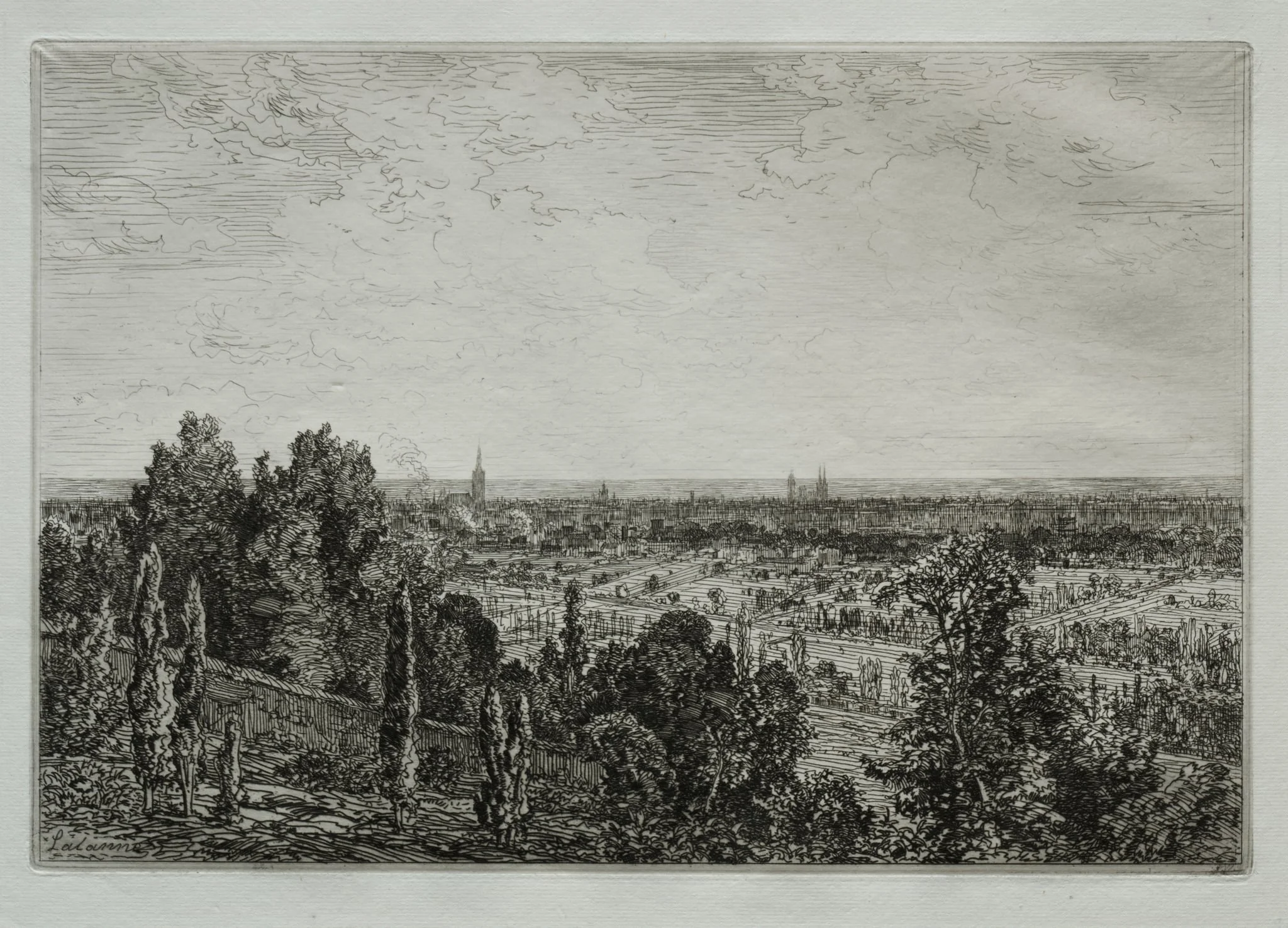 Bordeaux, View from the Coast of Cénon, detail