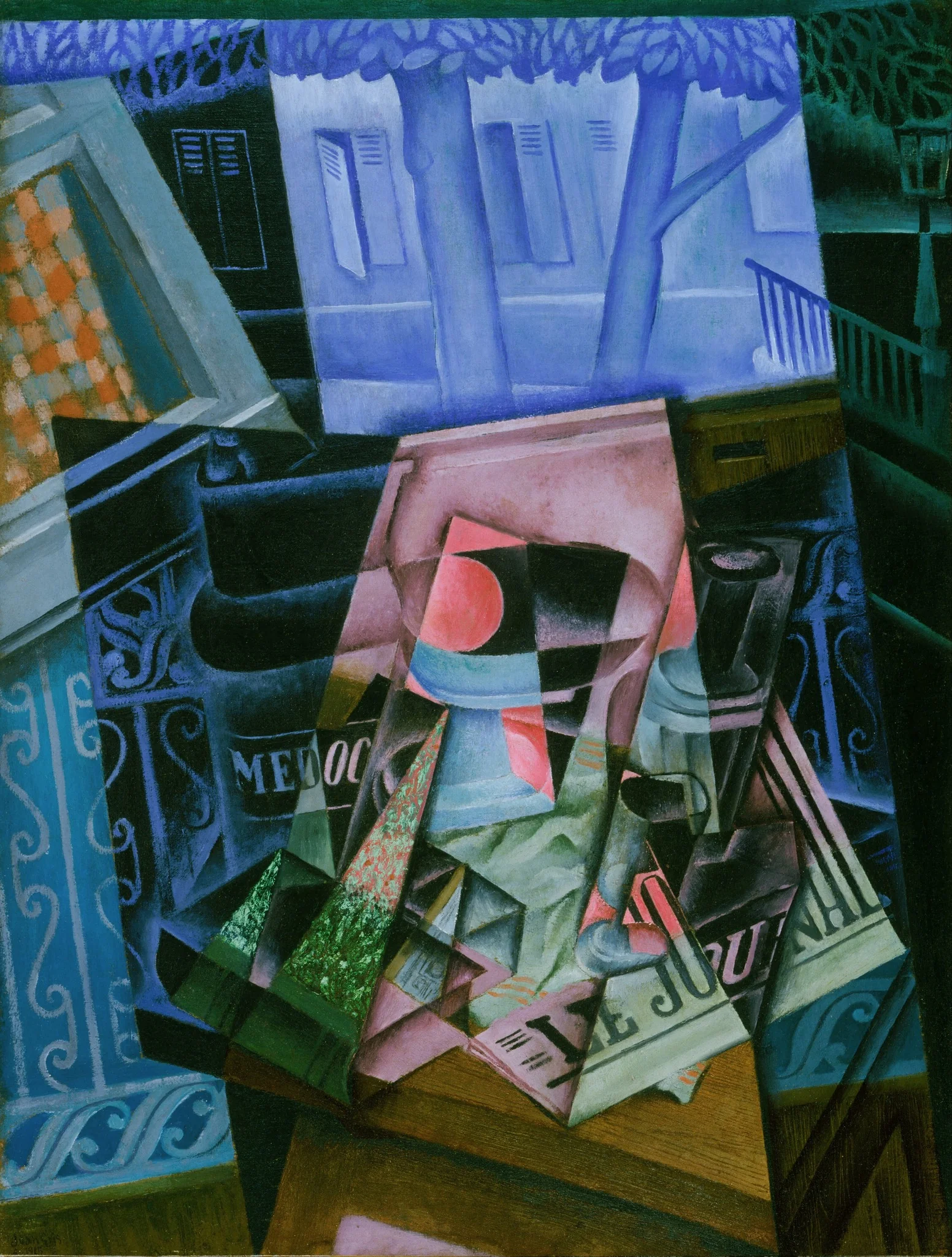 Still Life before an Open Window, Place Ravignan, detail