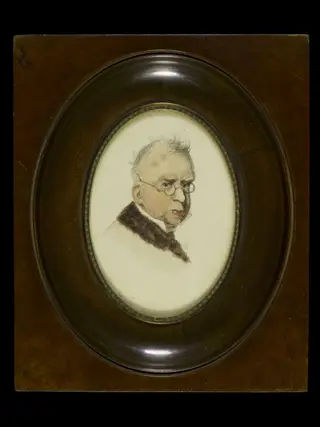 Self-portrait, by George Chinnery, watercolor, 1840