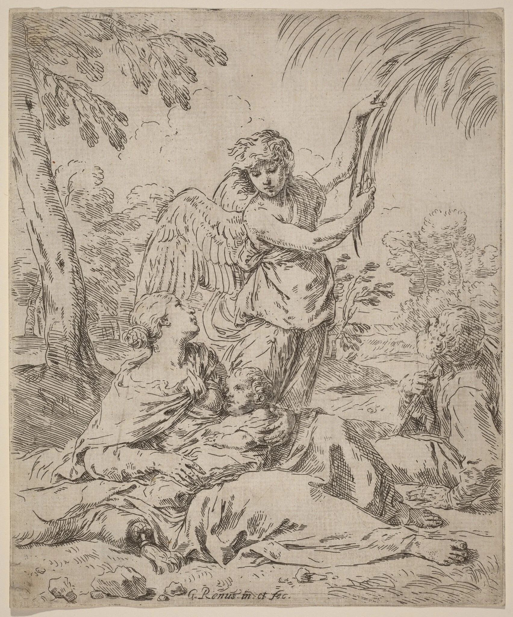 The Rest on the Flight into Egypt, detail