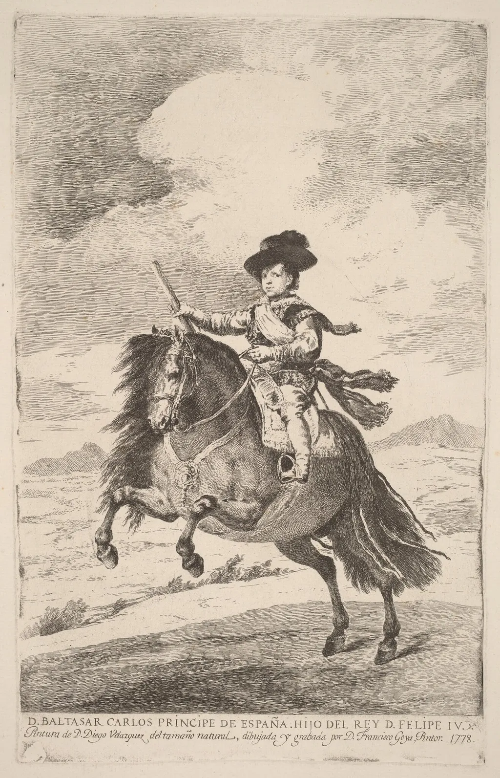 Baltasar Carlos, by Francisco de Goya, ink, 1778