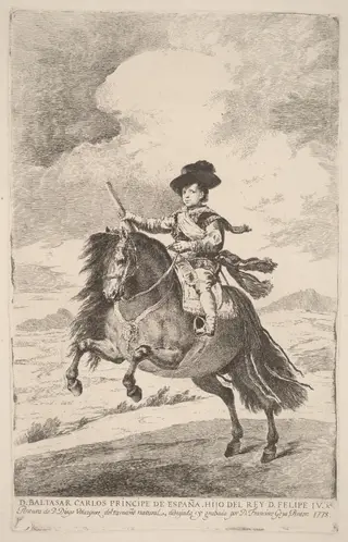 Baltasar Carlos, by Francisco de Goya, ink, 1778