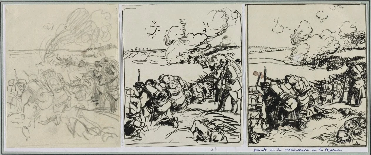 Dêbut de la manoeuvre de la Marne, detail