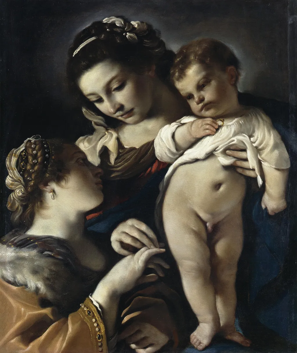 The Engagement of St Catherine of Alexandria, by Guercino, paint, 1620