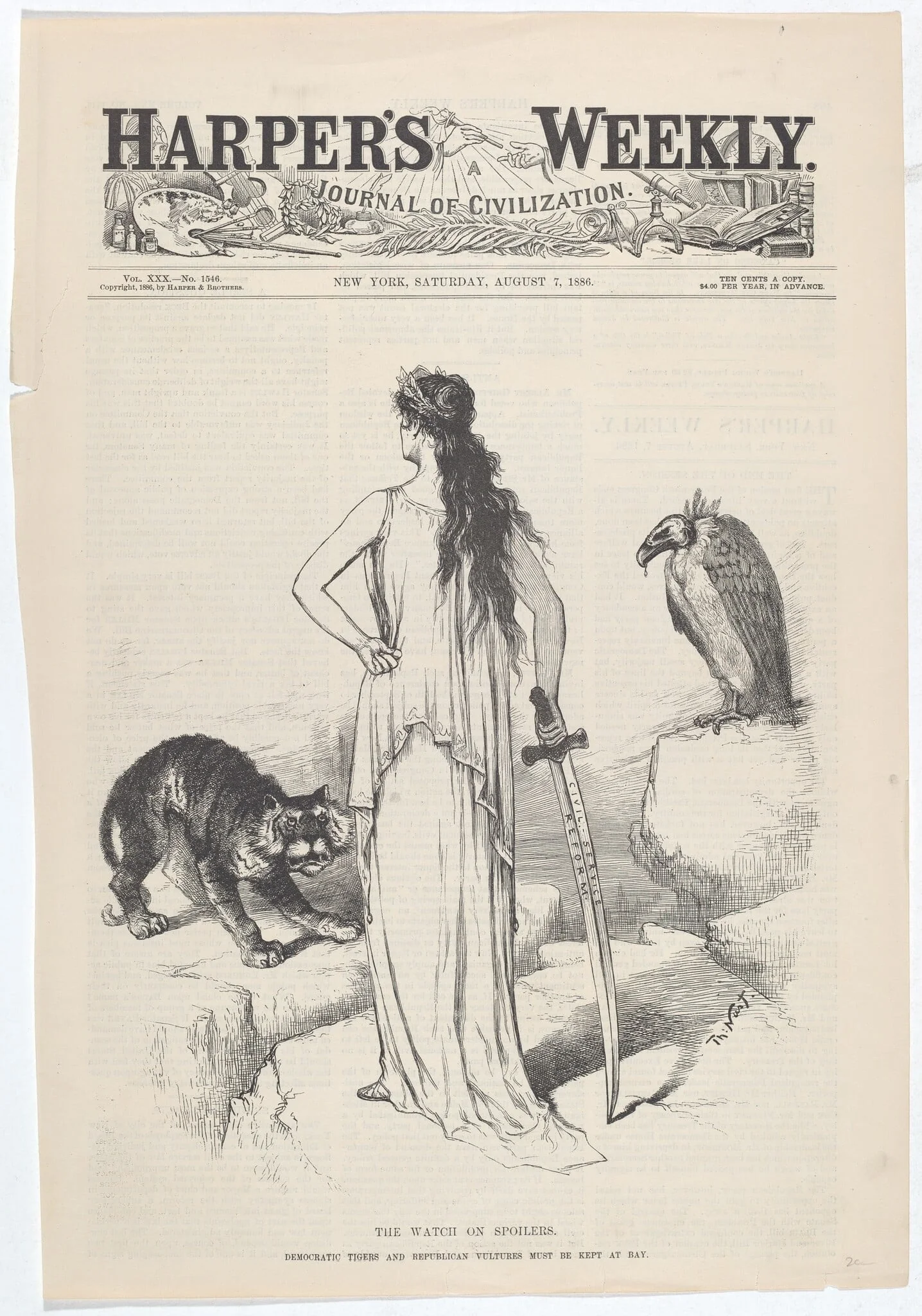 The Watch on Spoilers. The Democratic Tigers and Republian Vultures Must Be Kept at Bay., detail