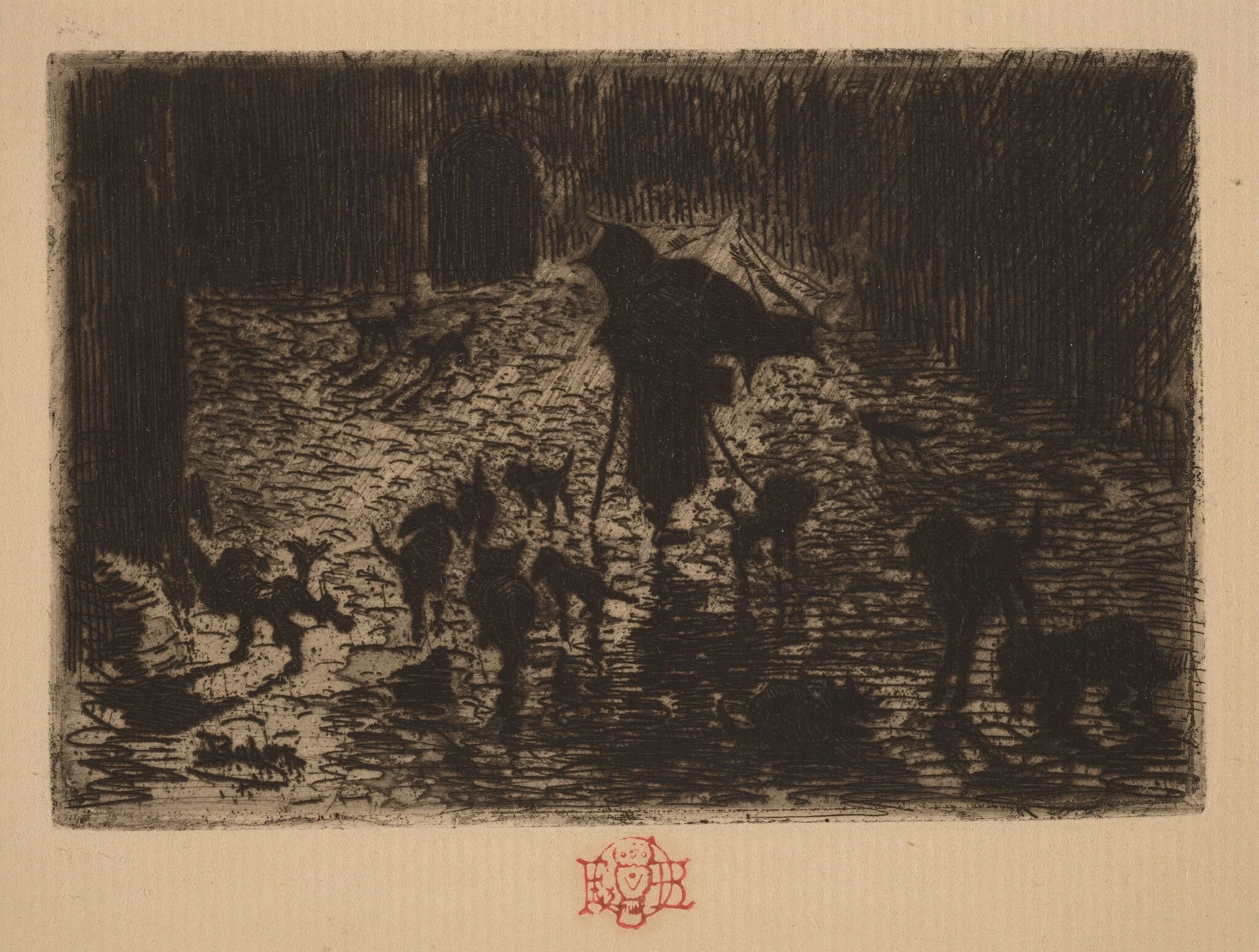 Les Noctambules (The Night Prowlers), detail