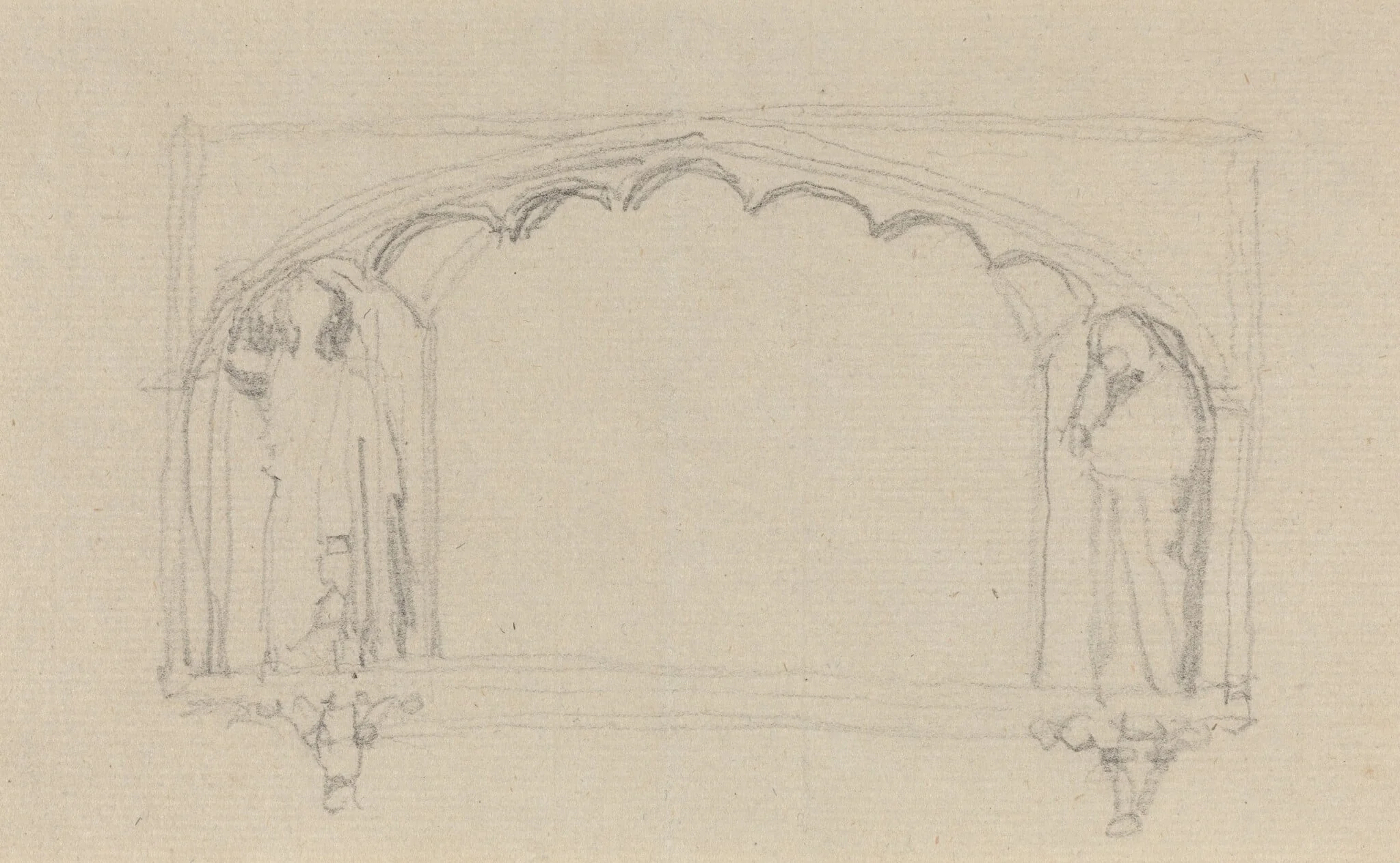 Sketch for a Gothic Monument (the Simcoe Monument?), detail