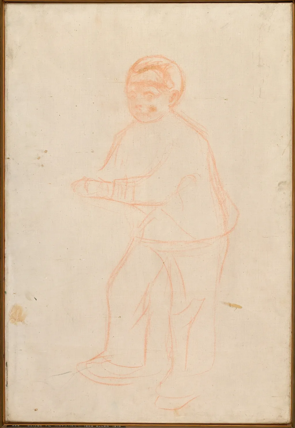 History: Figure Study, by Edvard Munch, charcoal, 1910