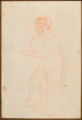 History: Figure Study, by Edvard Munch, charcoal, 1910