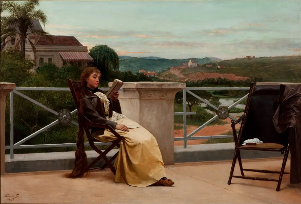 Reading, by José Ferraz de Almeida Júnior, oil, 1896