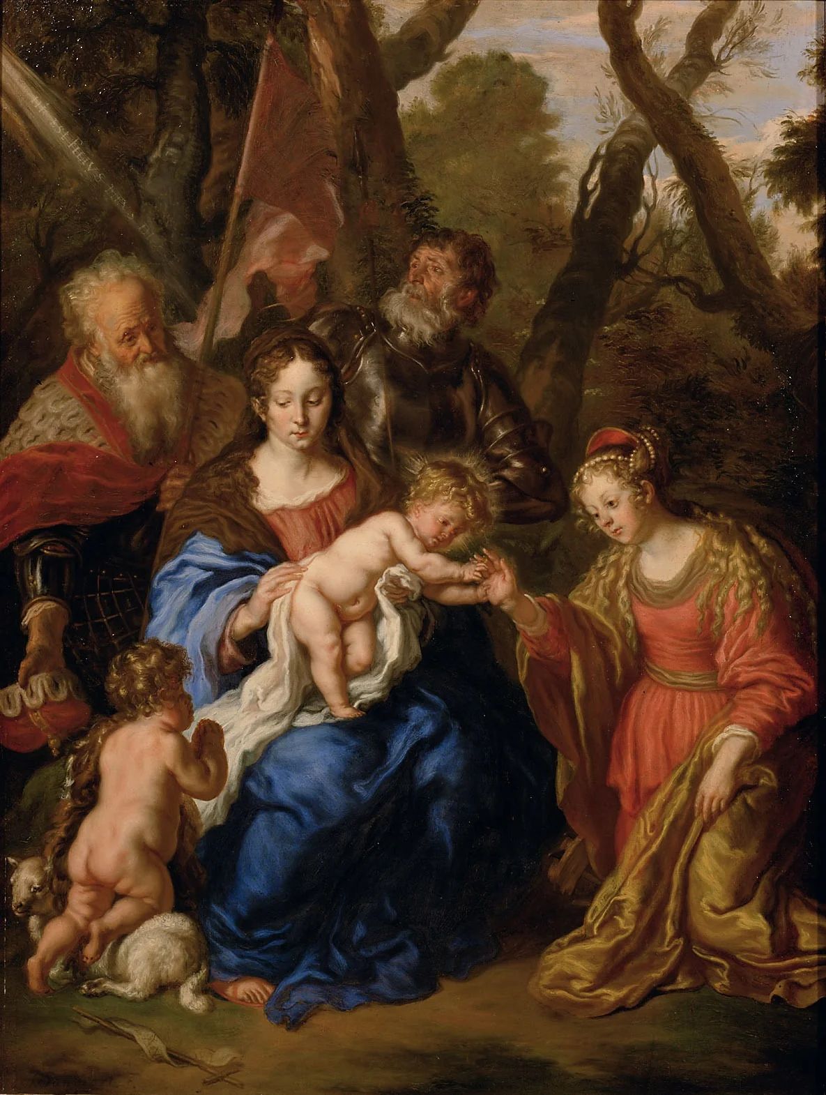 The Mystic Marriage of Saint Catherine of Alexandria with Saints Leopold and William, detail