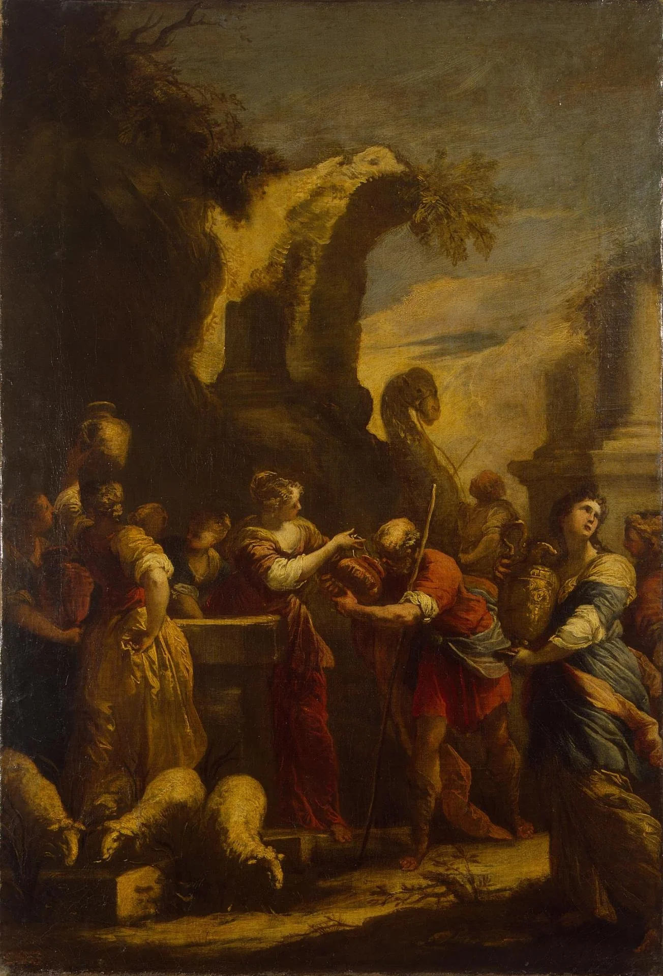 Rebecca at the Well, detail