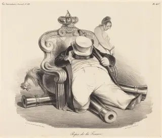 Repos de la France, by Aubert, ink, 1834