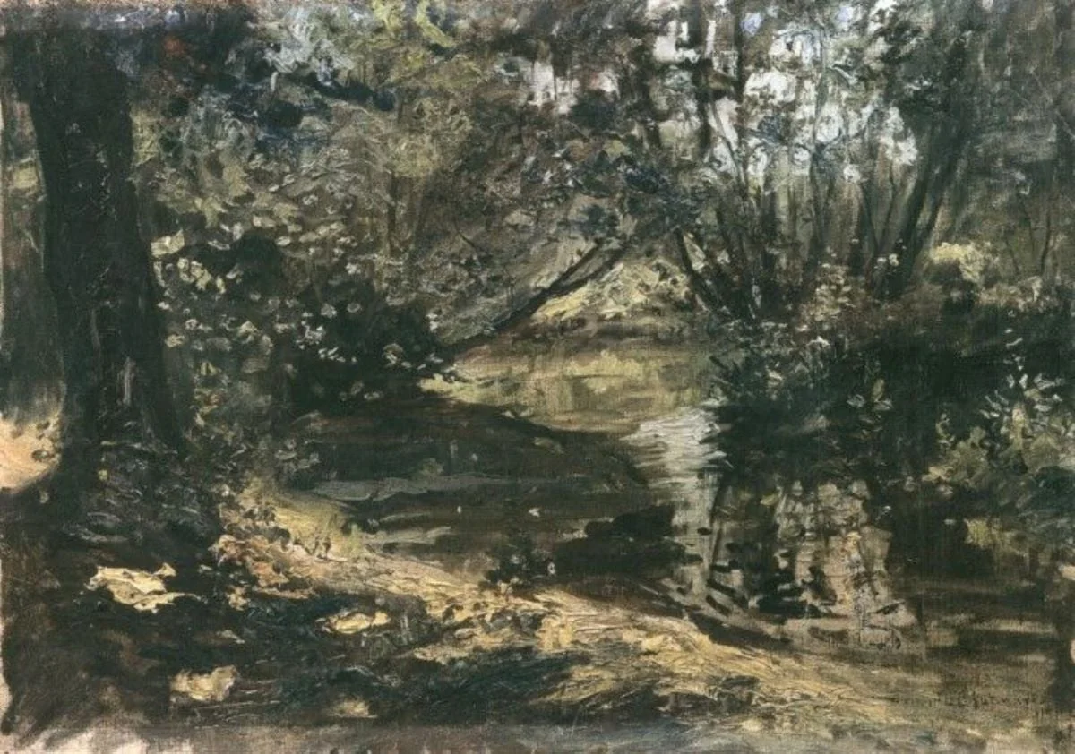 Lac în pădure, detail