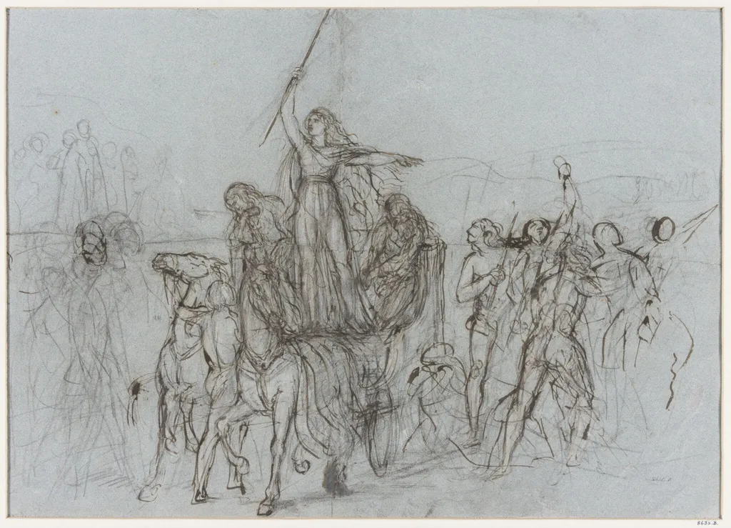 Study for Boadicea, by Edward Matthew RA Ward, 1843