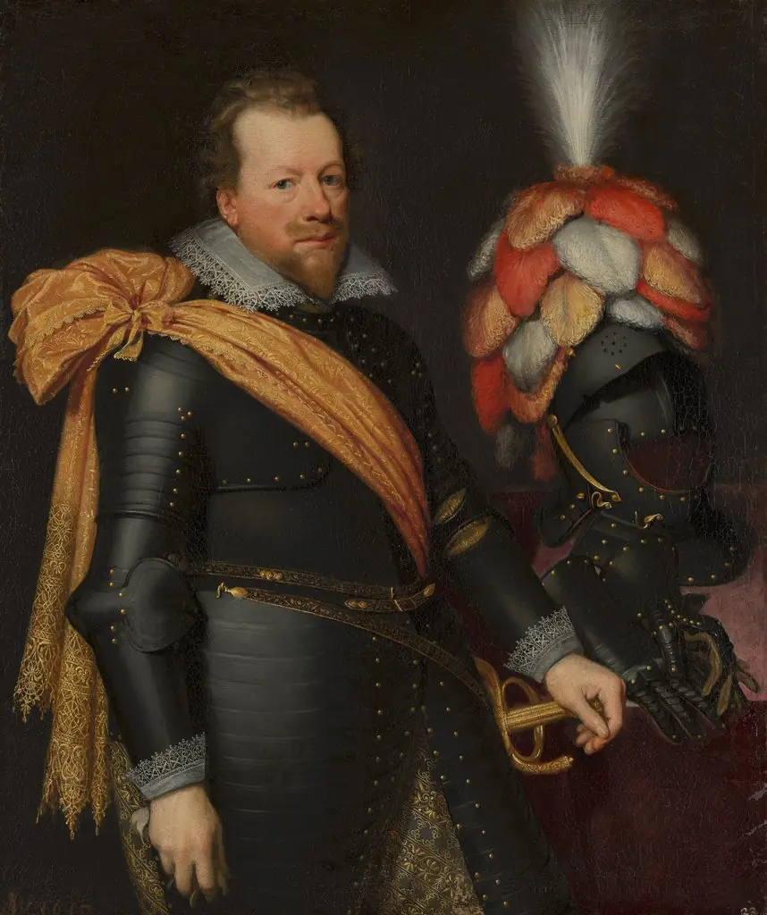 Portret van een onbekende officier, by Jan van Ravesteyn, oil, 1612