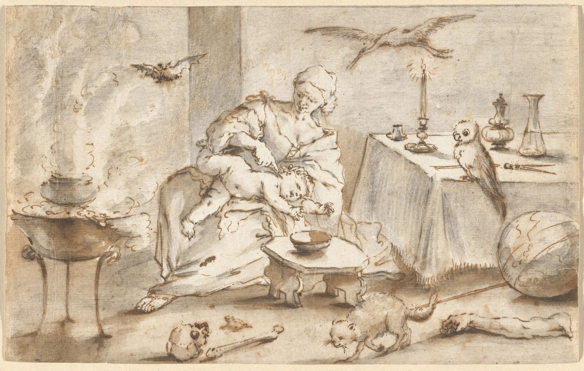 Scene of Witchcraft, detail