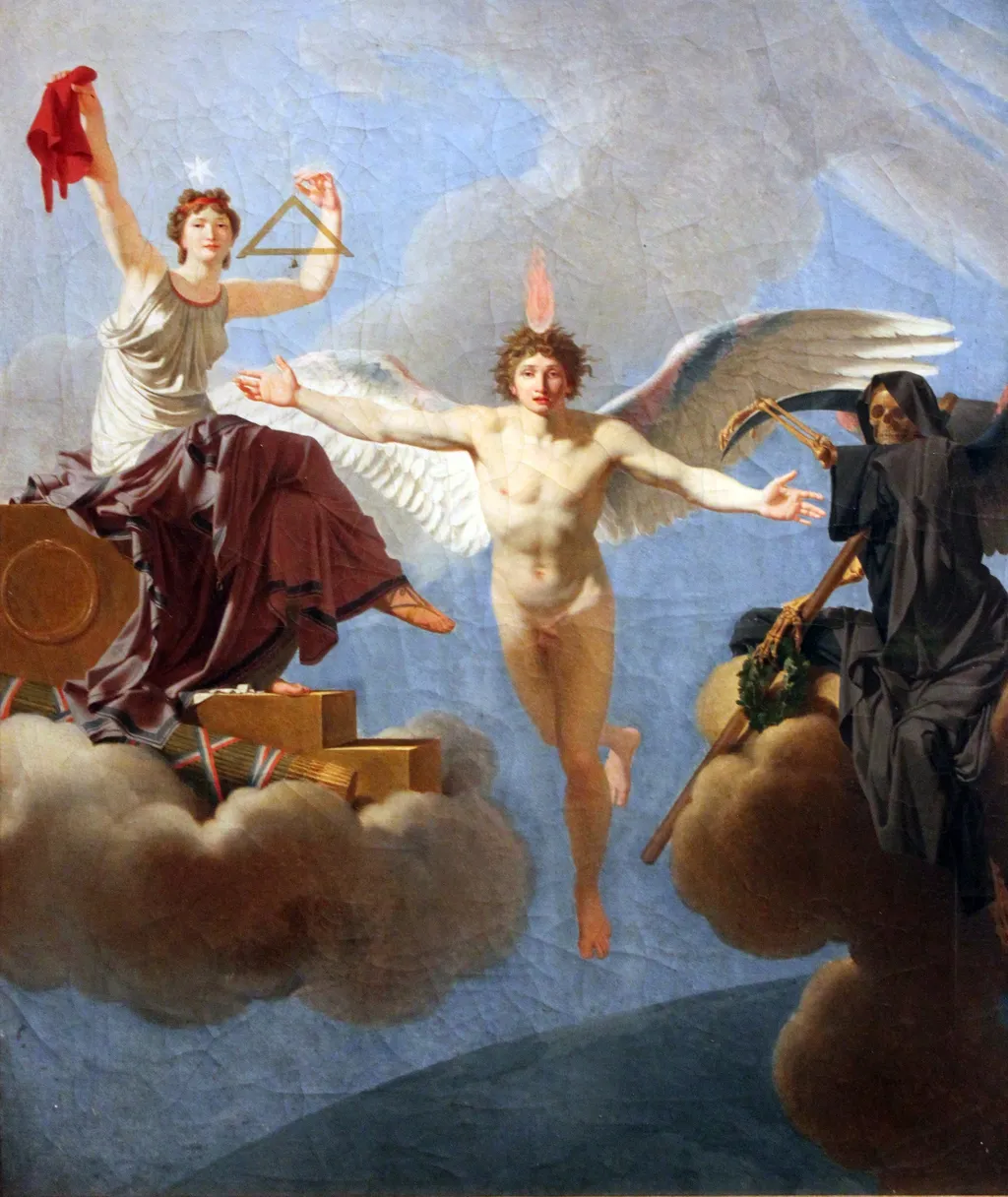 The Genius of France between Freedom and Death, by Jean Baptiste Regnault, oil, 1798