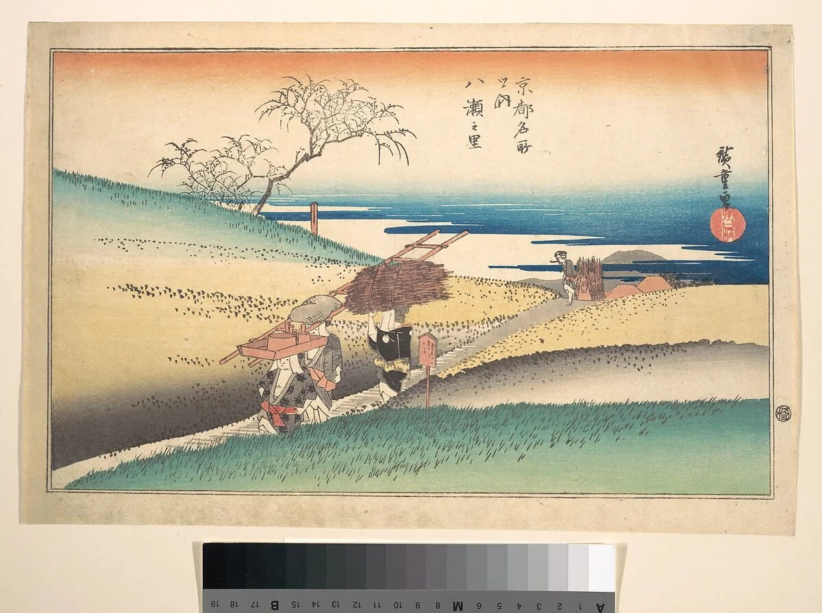 京都名所之内 八瀬之里|Village of Yase, detail