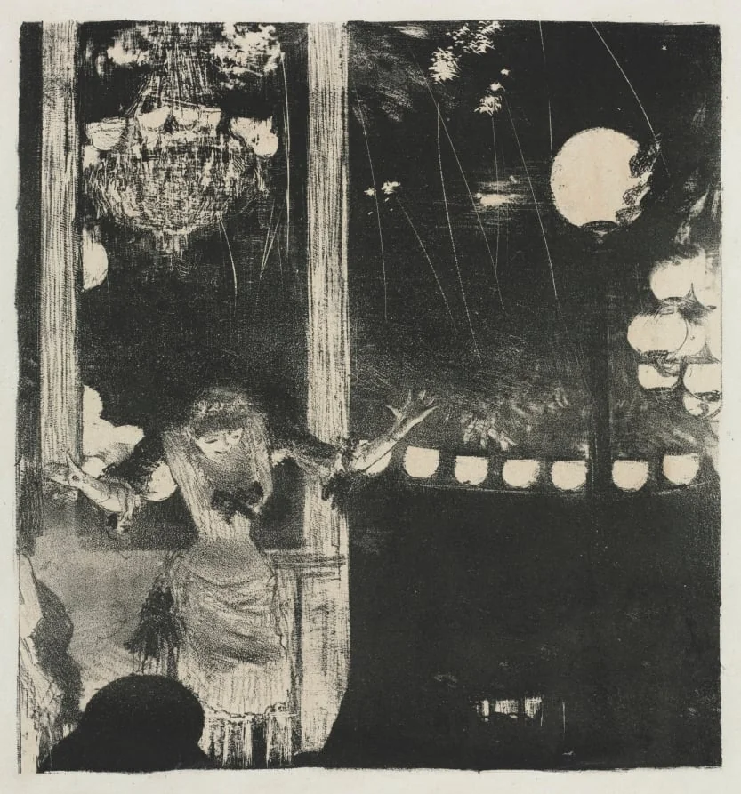 Mlle Bécat at the Café des Ambassadeurs, detail