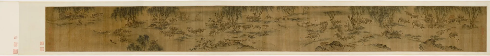 Water Buffaloes and Herd Boys, detail