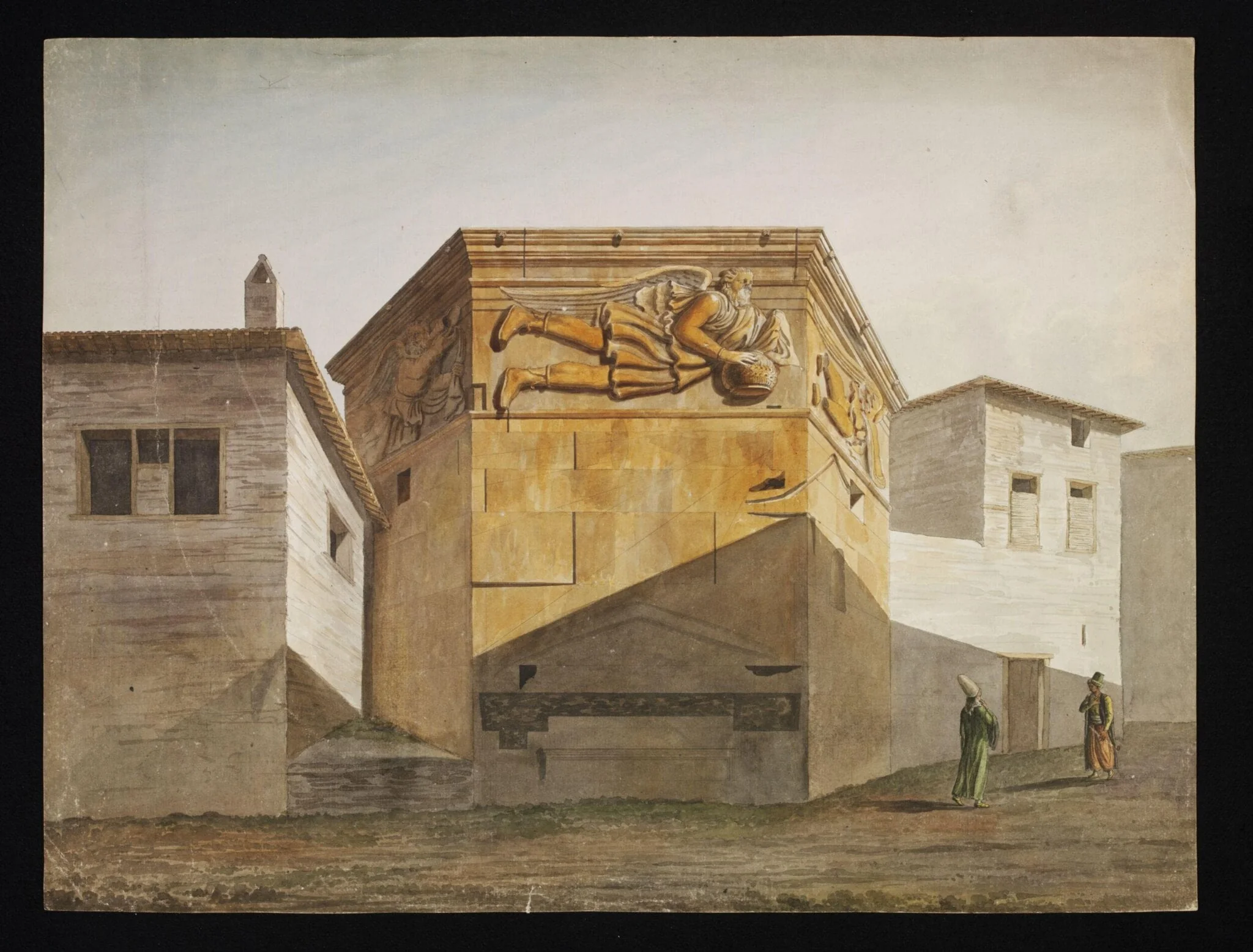 N.West View of the Tower of the Winds [Athens],, detail