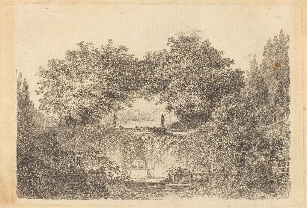 Le Petit Parc, by Jean-Claude-Richard, Abbé de Saint-Non, ink, 1764