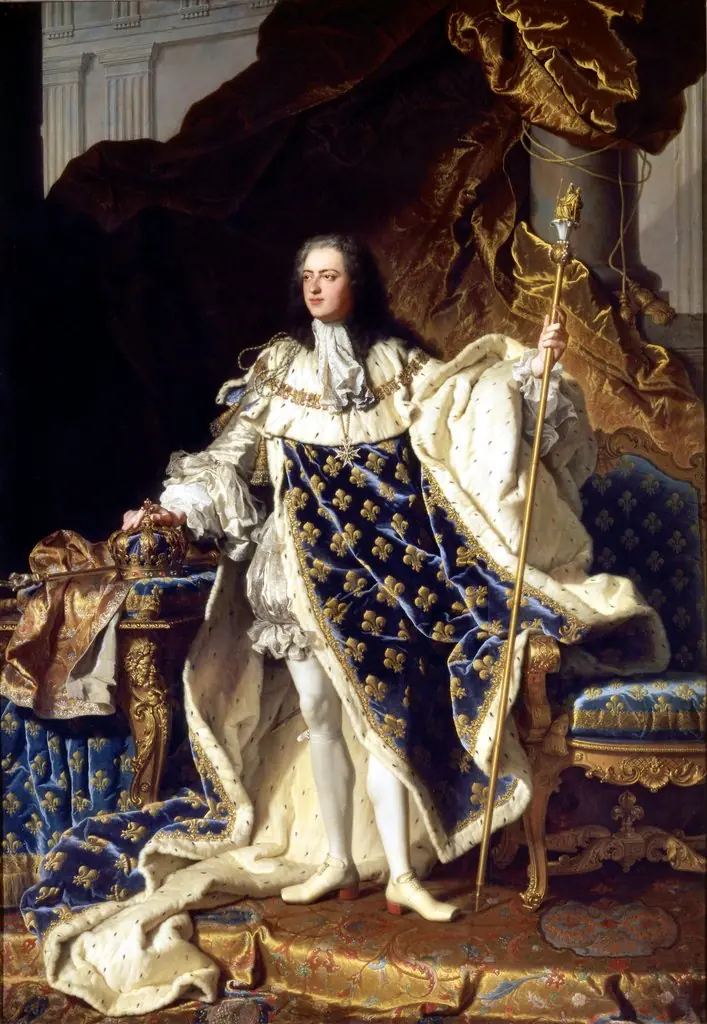 Louis XV in Coronation Robes, by Rigaud Hyacinthe, oil, 1730