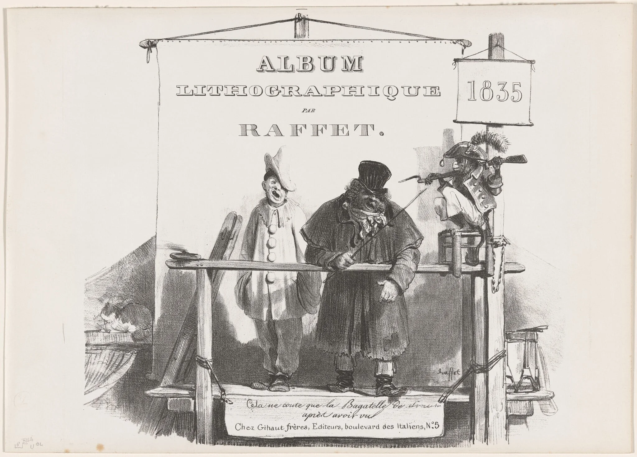 Cover for the Album Lithographique of 1835, detail