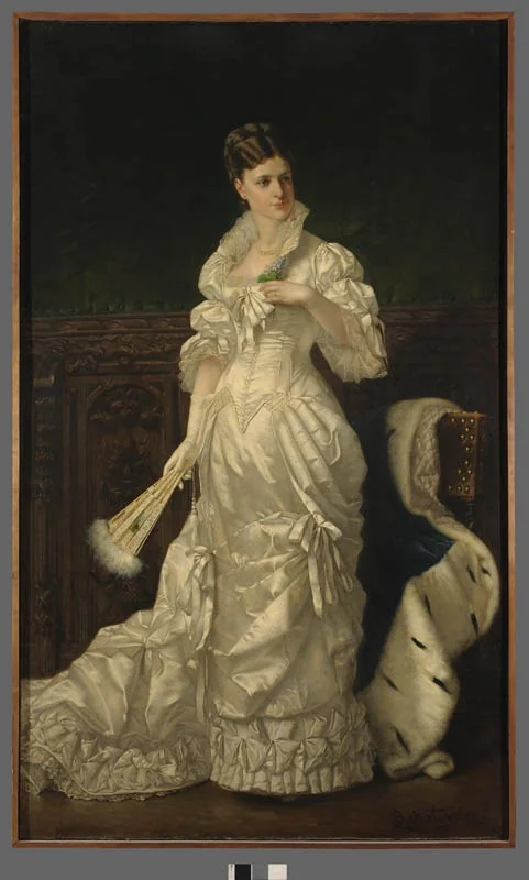 Portrait of Józefina Amszyńska née Guzowska, detail