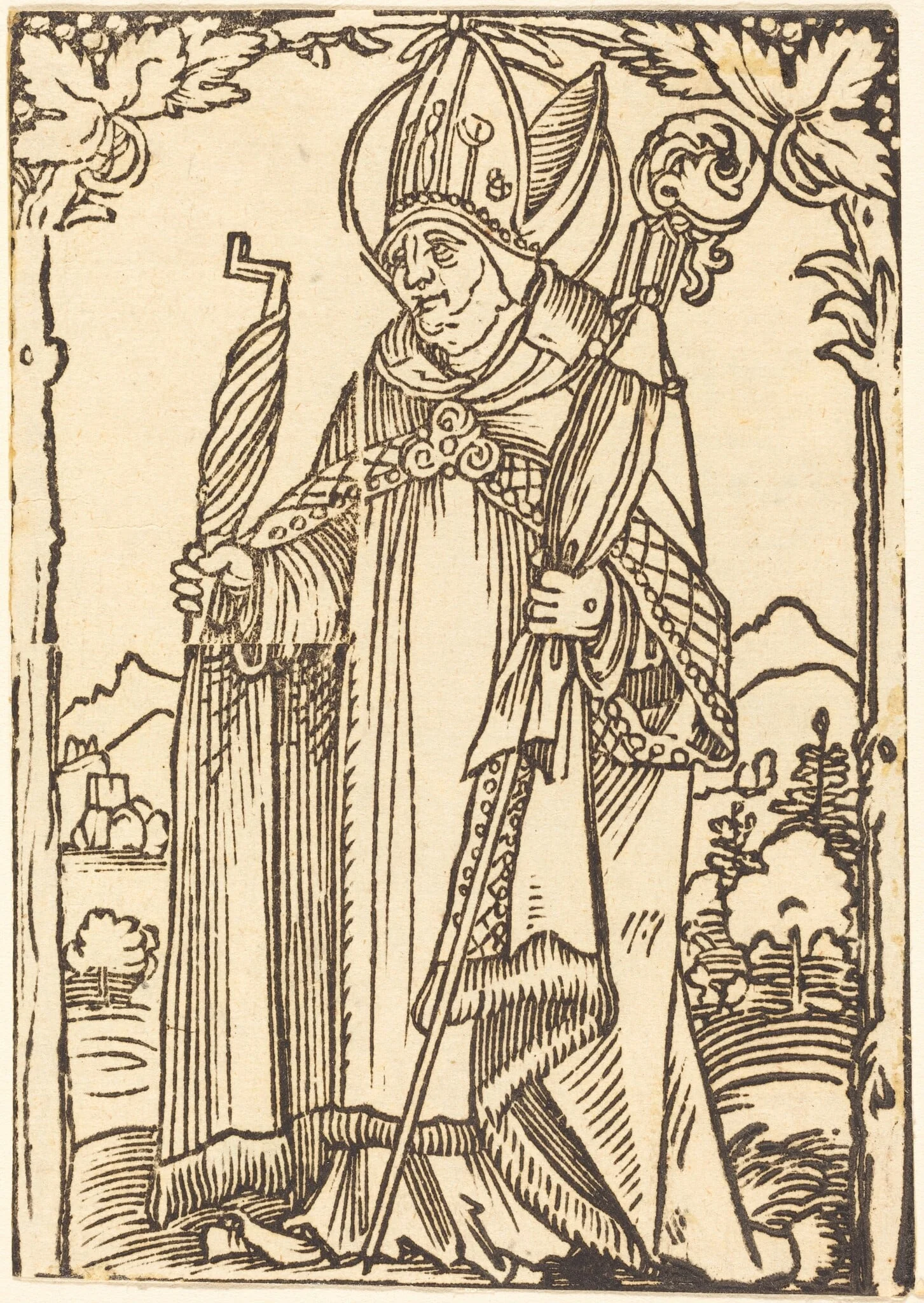 Saint Erasmus as Bishop, detail