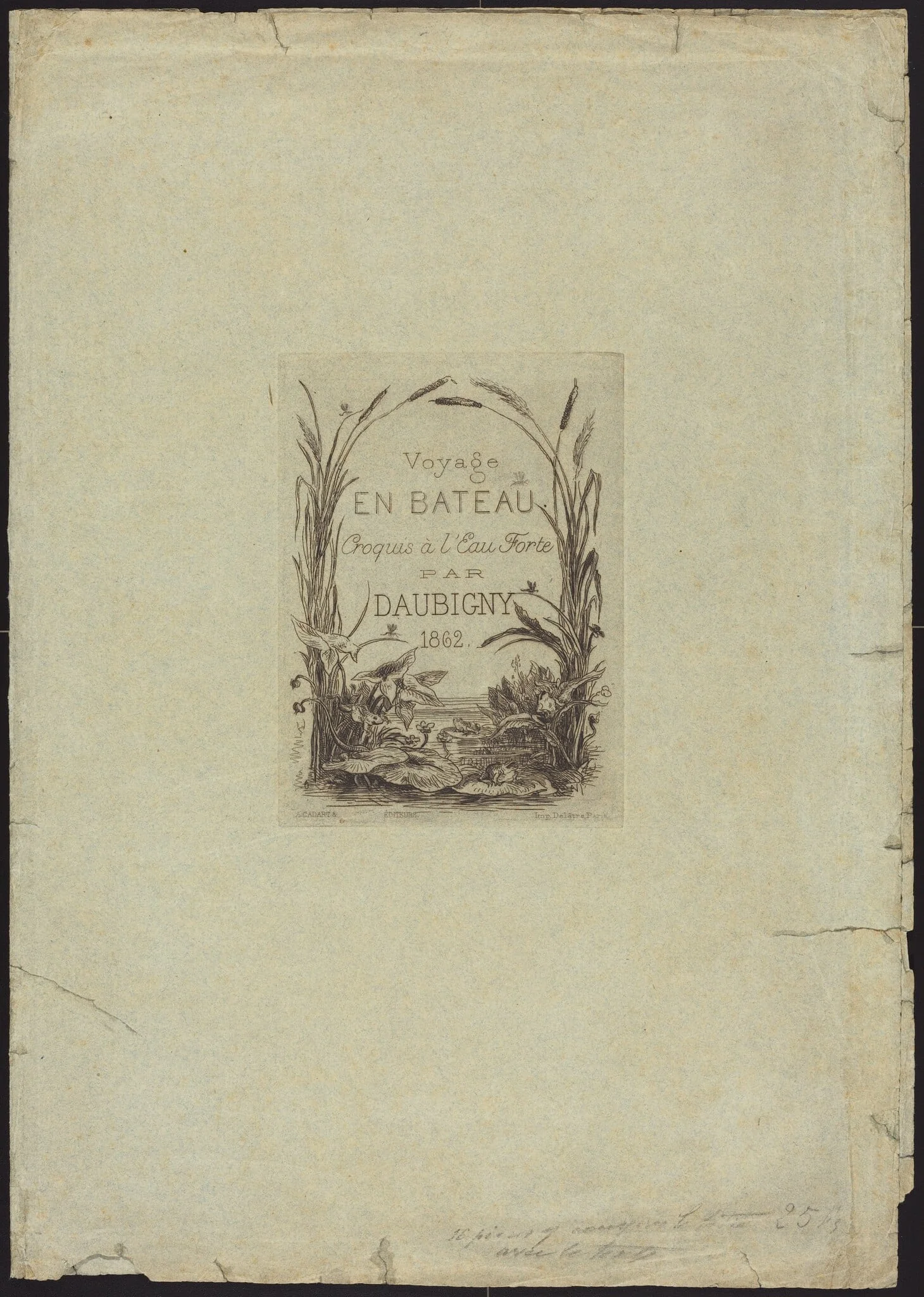 Wrapper for "Voyage en bateau", detail