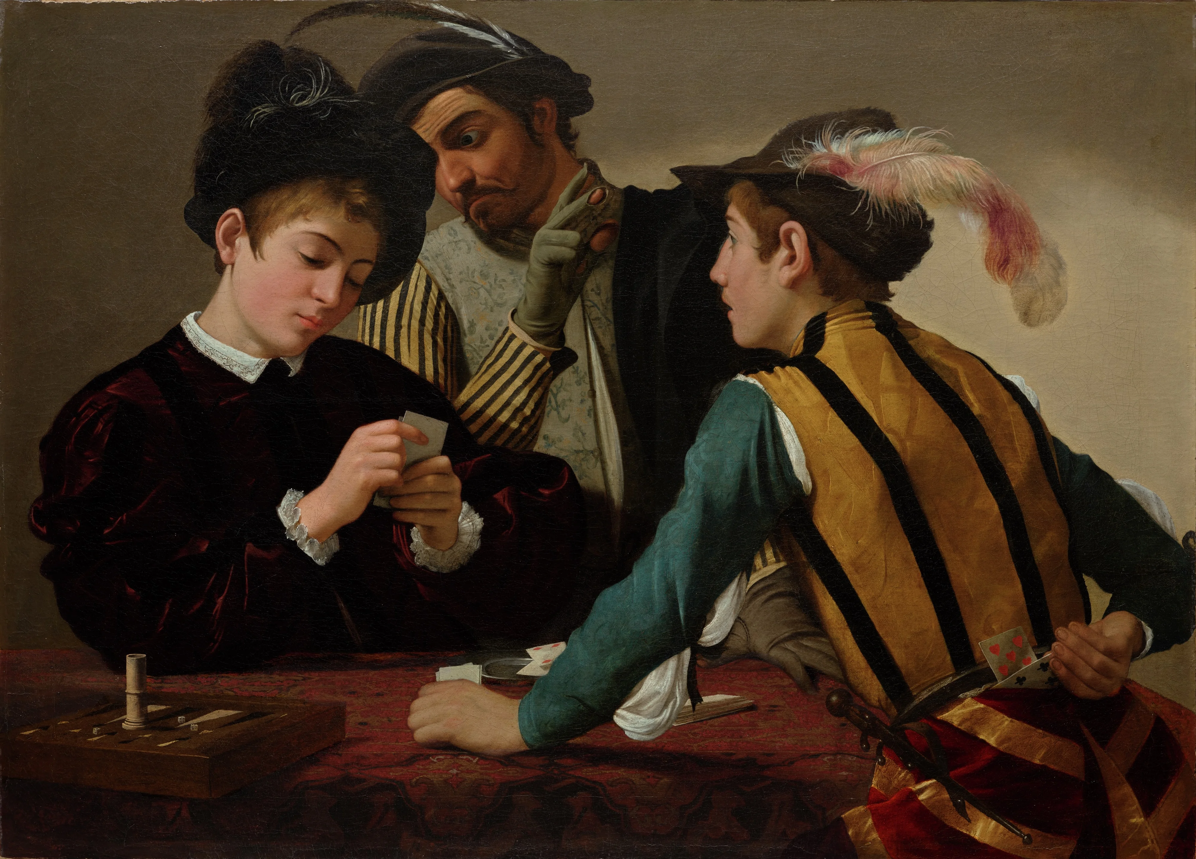 The Cardsharps, detail