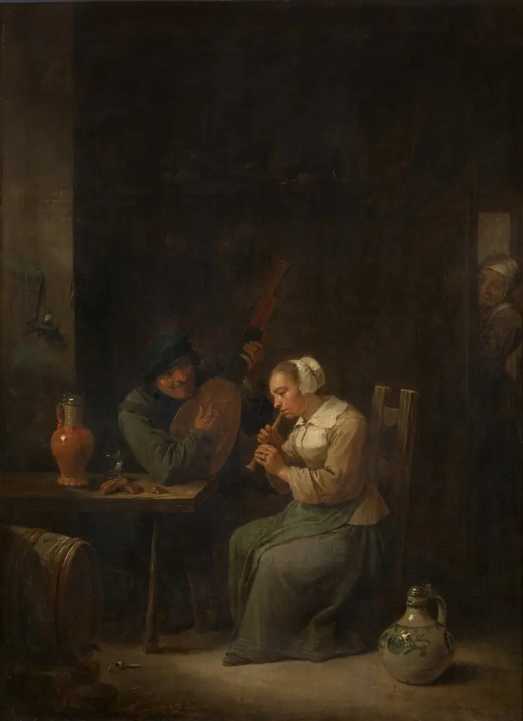 Duet, by David Teniers the Younger, oil, 1660