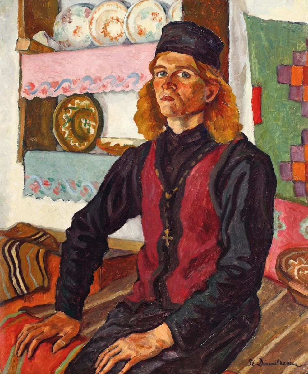 Călugăr în interior țărănesc, detail