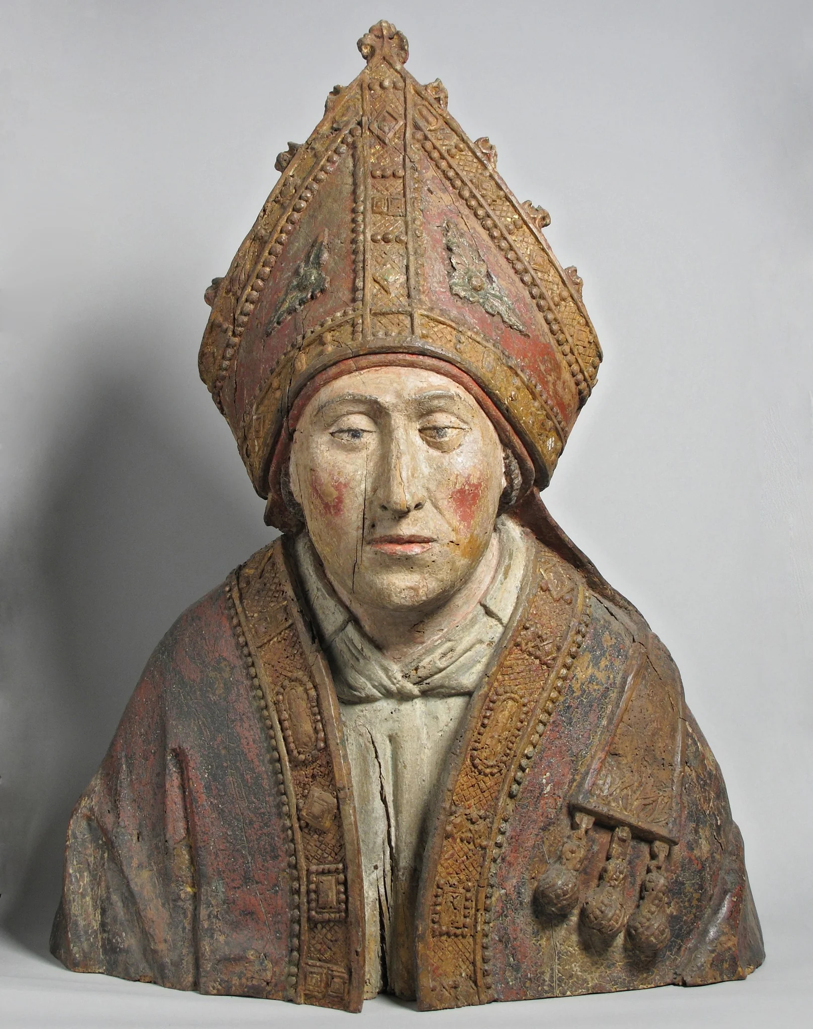 Bust of a Bishop, detail