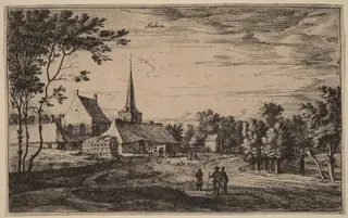 Hesbeen, by Roelant Roghman, ink, 1660