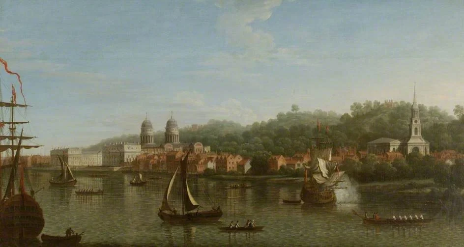 The Thames at Greenwich, detail